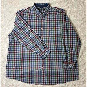 US Polo Assn Mens 4XLT Plaid Button Down Shirt Long Sleeve Multi Color Big Tall